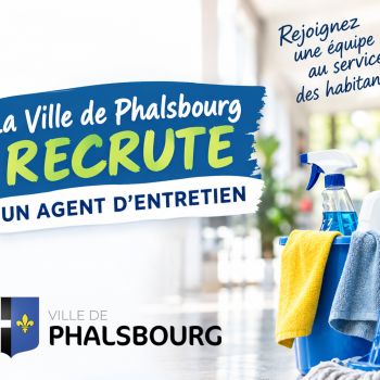 RECRUTEMENT &ndash; Agent d'entretien (H/F)